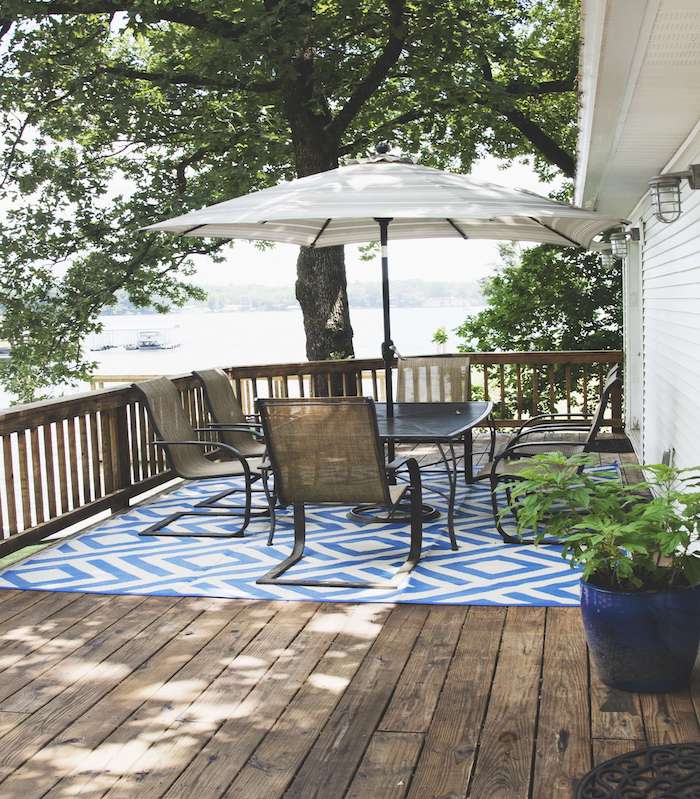 Deck overlooking the lake